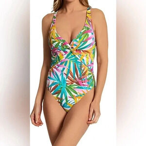 Bleu Rod Beattie Fantasy Island X-Back Mio One Piece Swimsuit Size 8